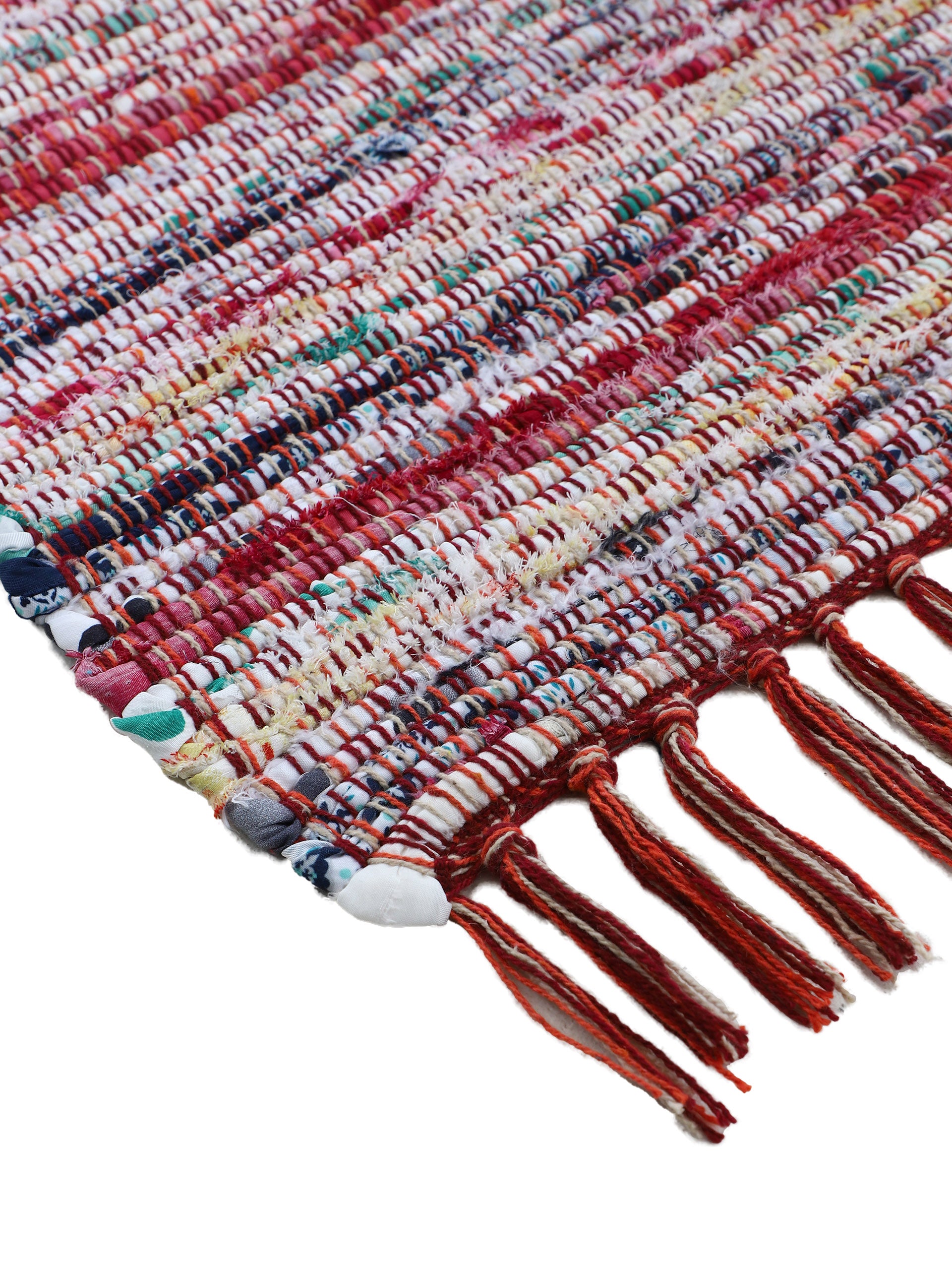 Kelim Chindi Rot in rot aus baumwolle