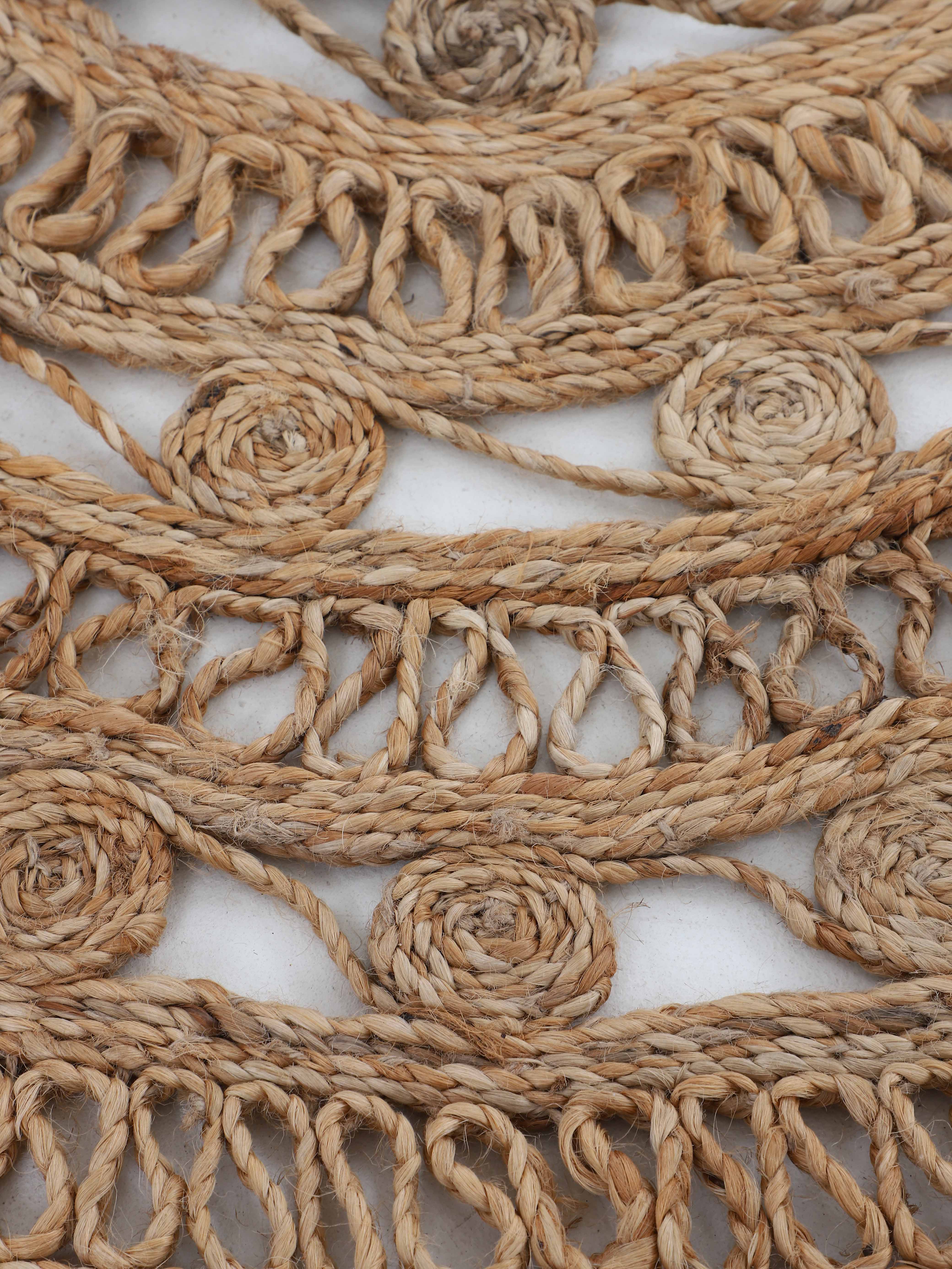 Juteteppich Cate Rund Beige aus Sisal/Jute