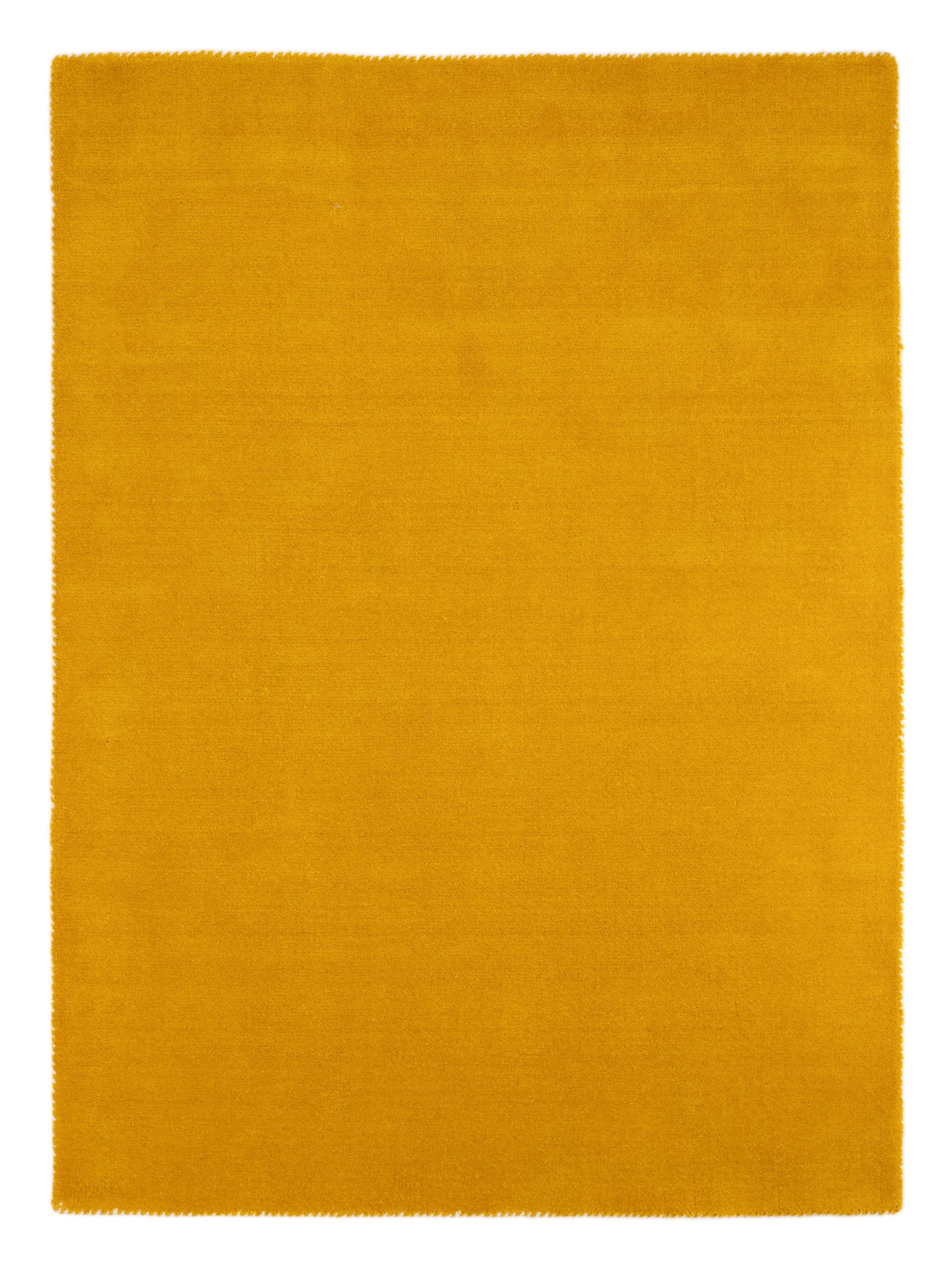 Wollteppich Gabbeh Lola Gelb aus Wolle