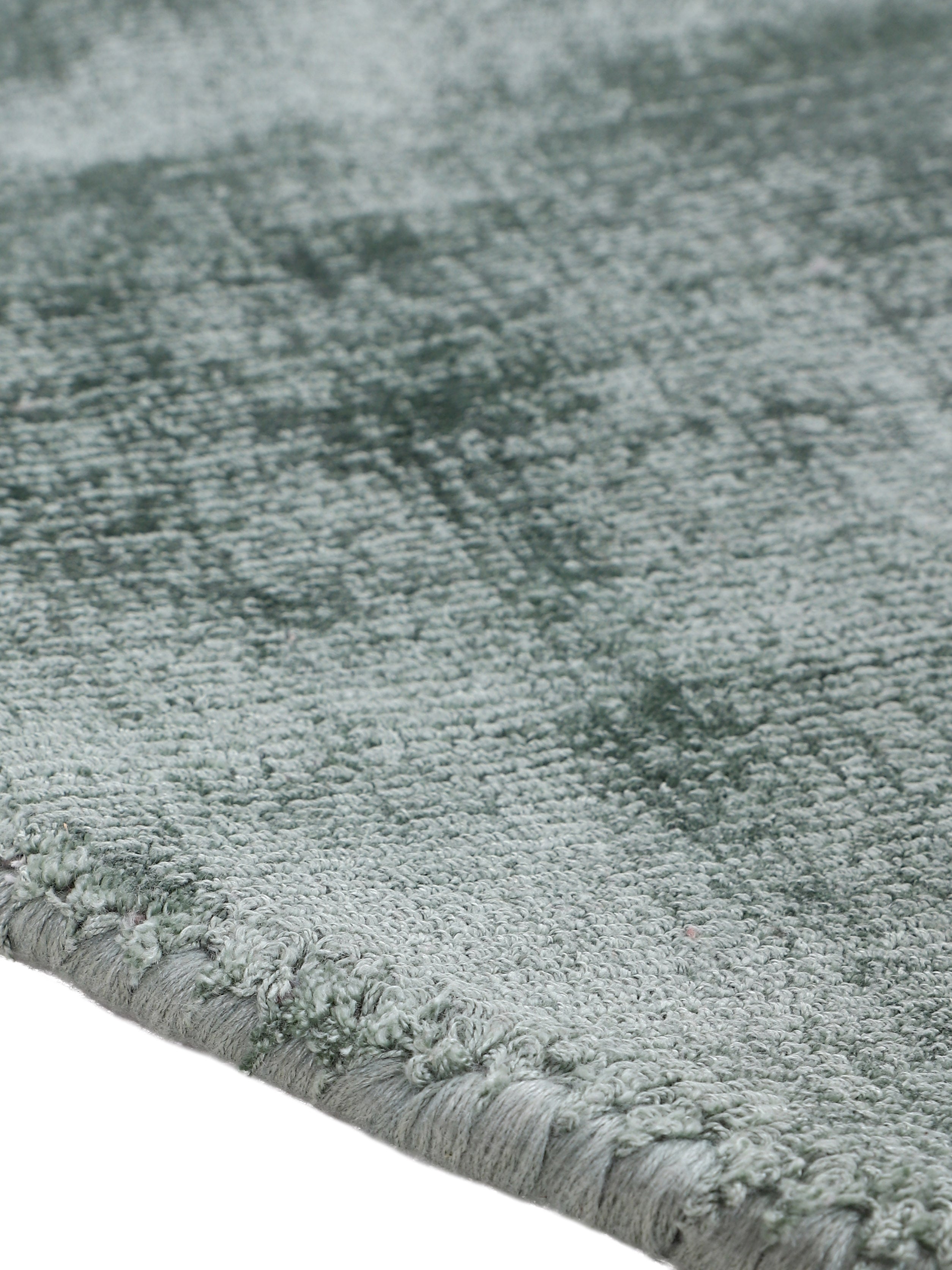 Viskoseteppich Rund Ava Mint in mint aus viskose