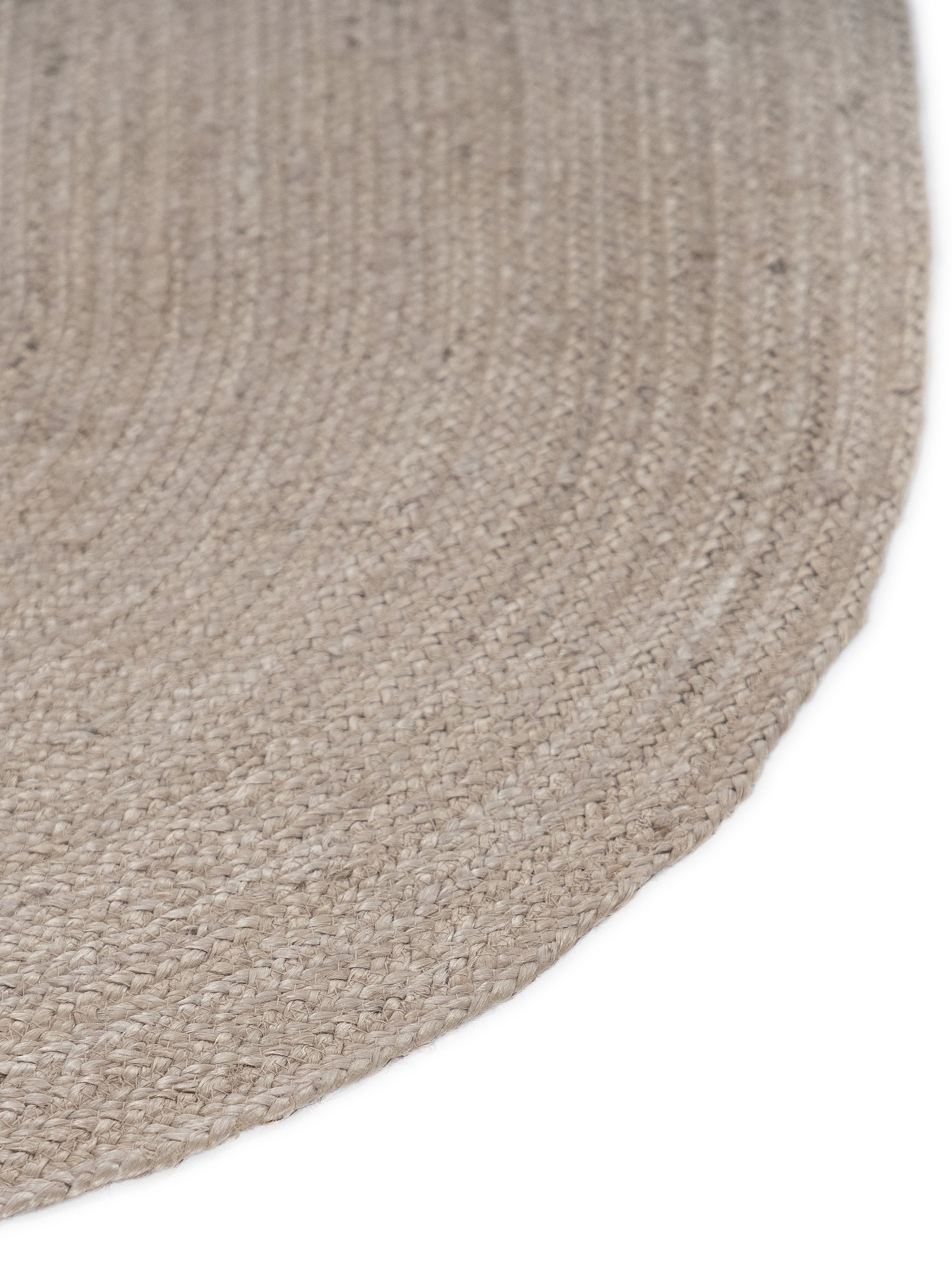 Juteteppich Nele Oval Taupe in taupe aus sisal/jute