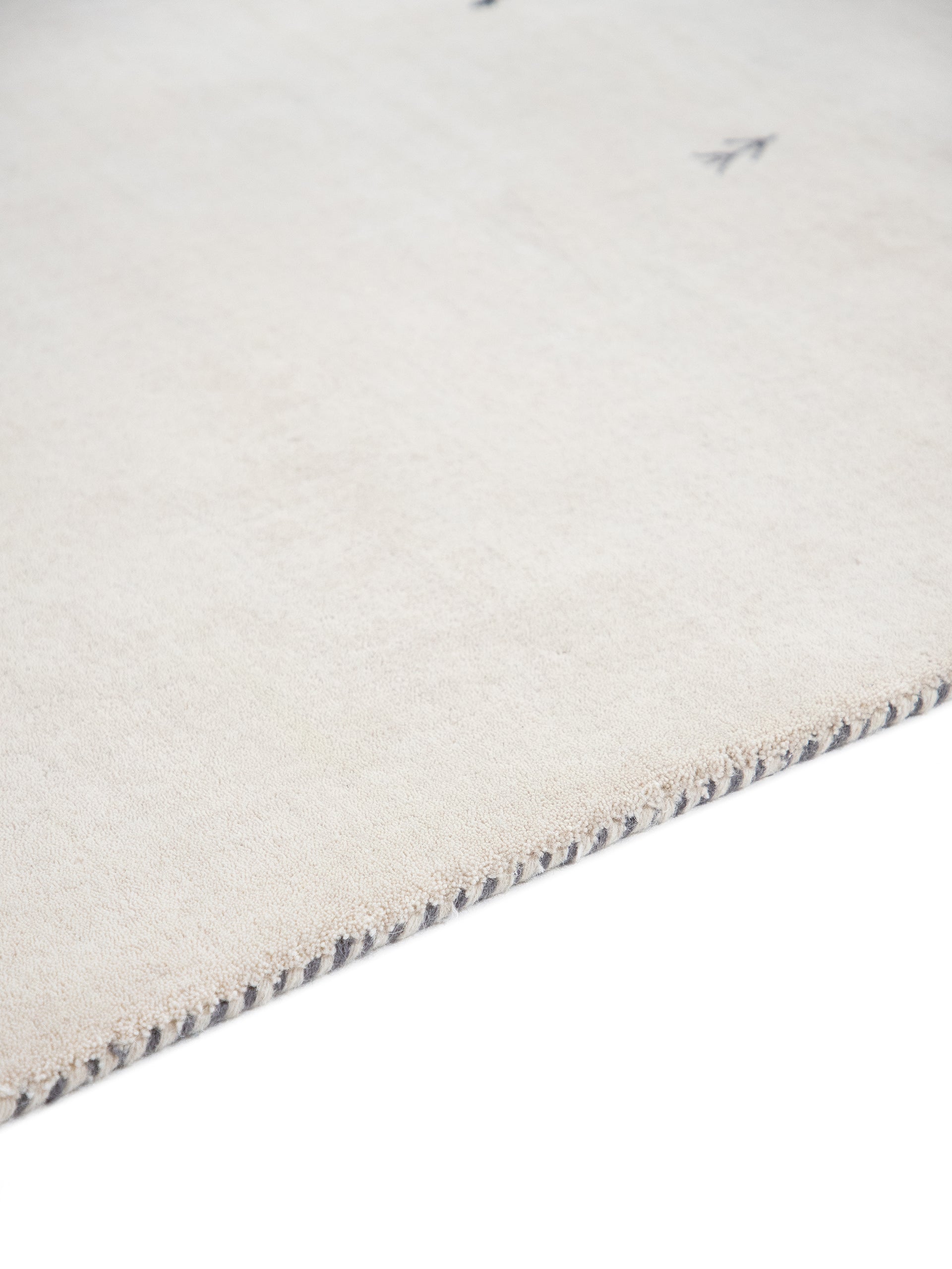 Wollteppich Gabbeh Uni Weiß in weiß aus wolle