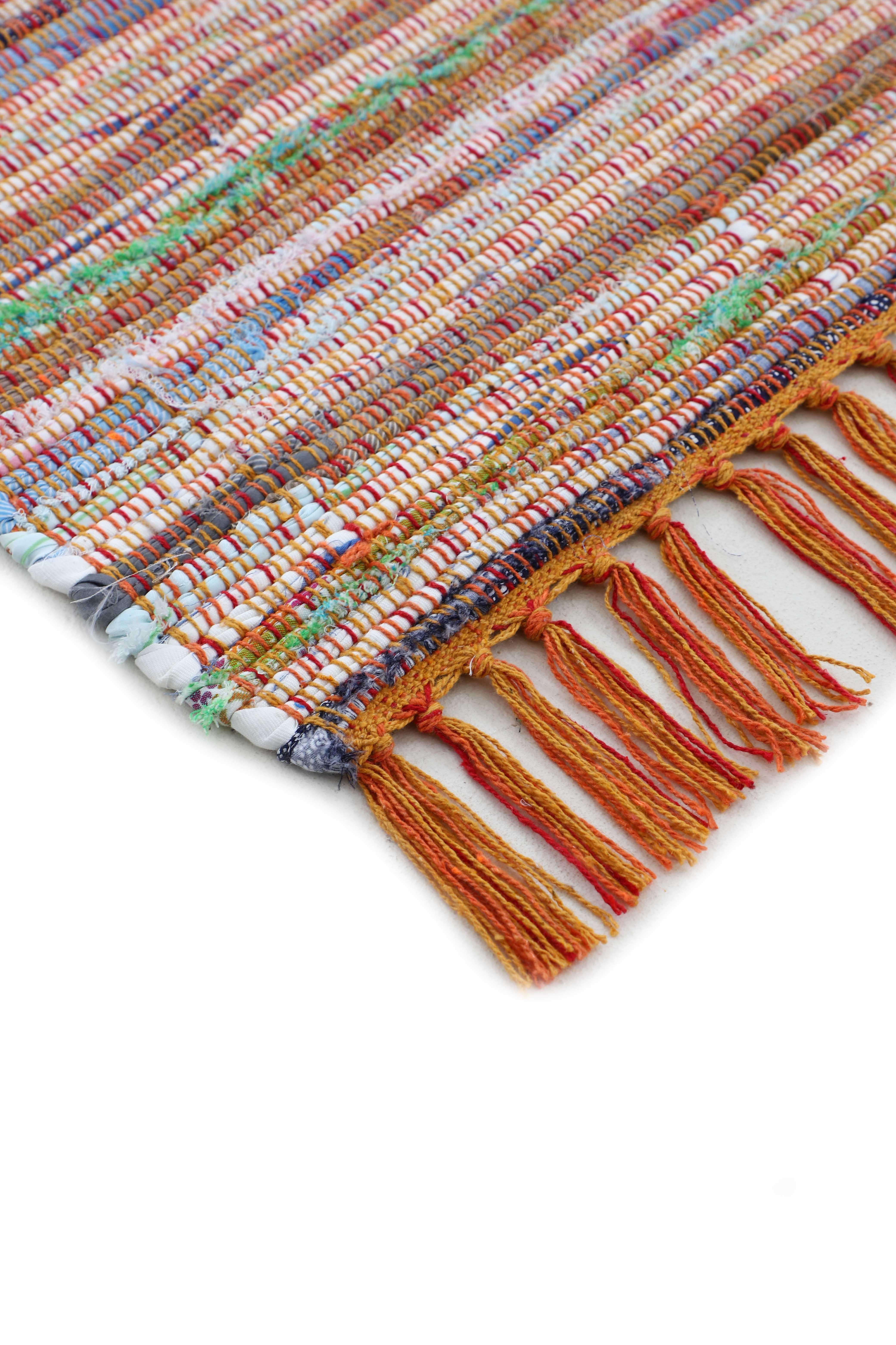 Kelim Chindi Orange in orange