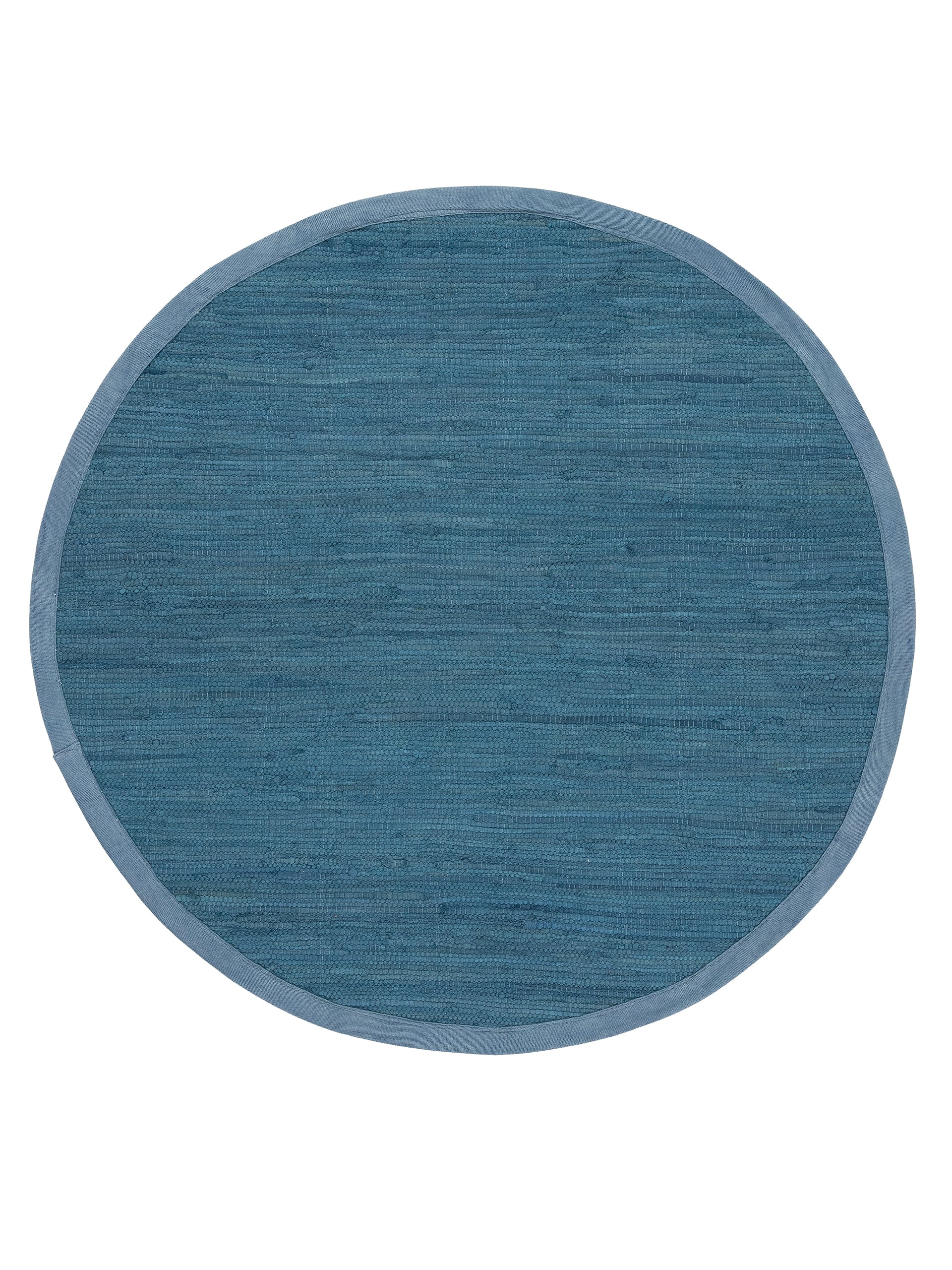 Kelim Chindi Uni Rund in blau