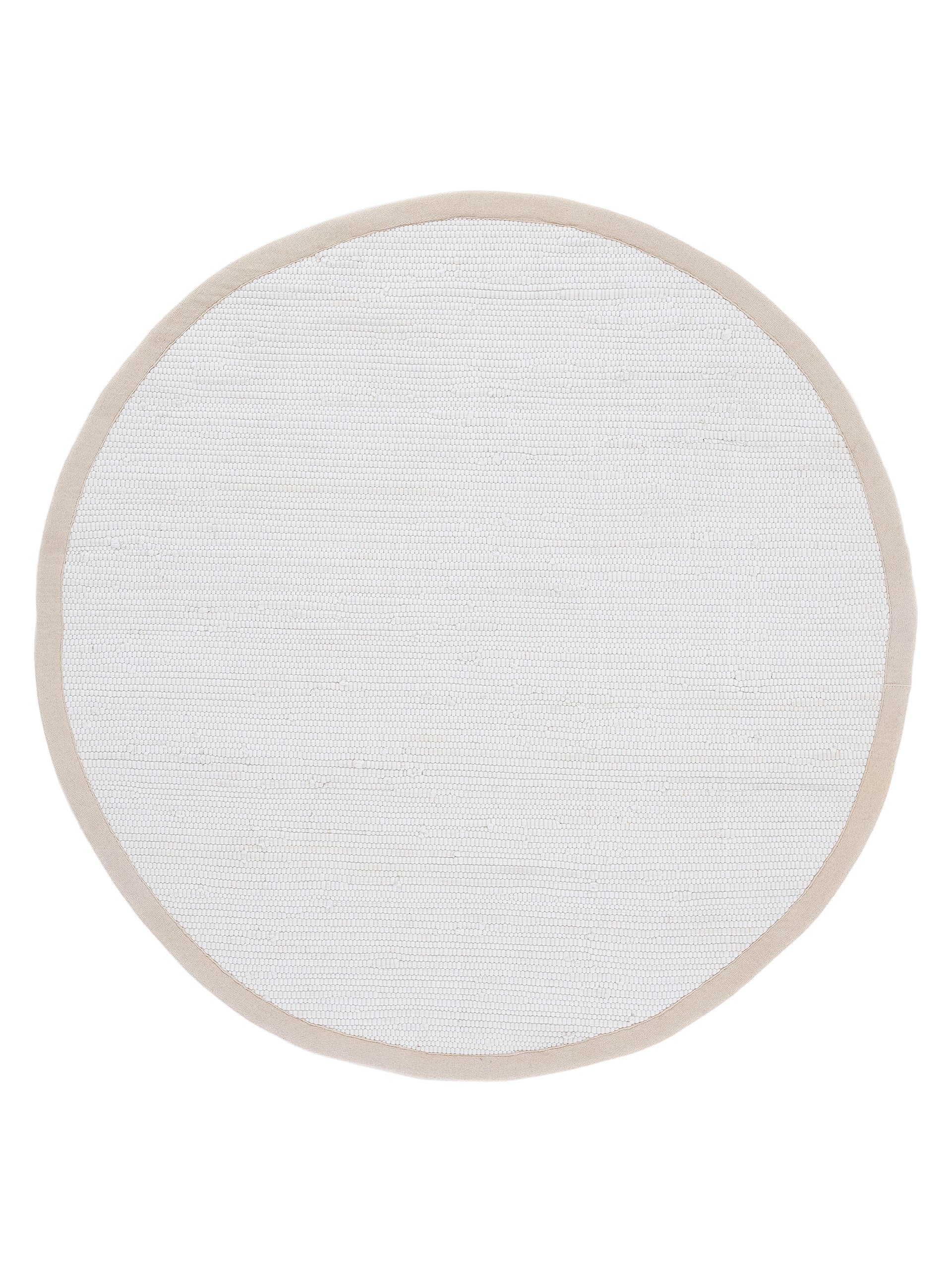 Kelim Chindi Uni Rund in weiß