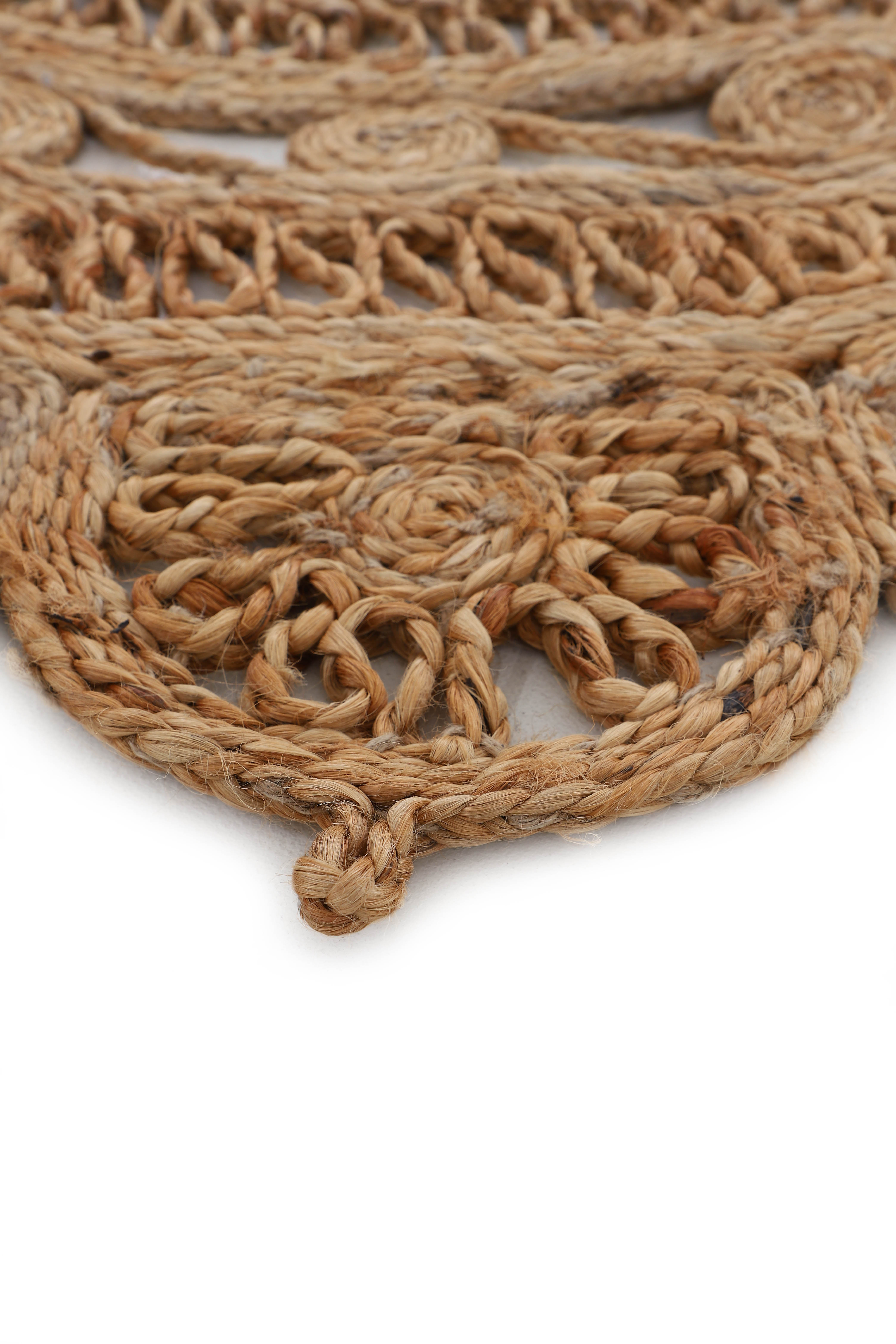 Juteteppich Cate Rund Beige aus Sisal/Jute
