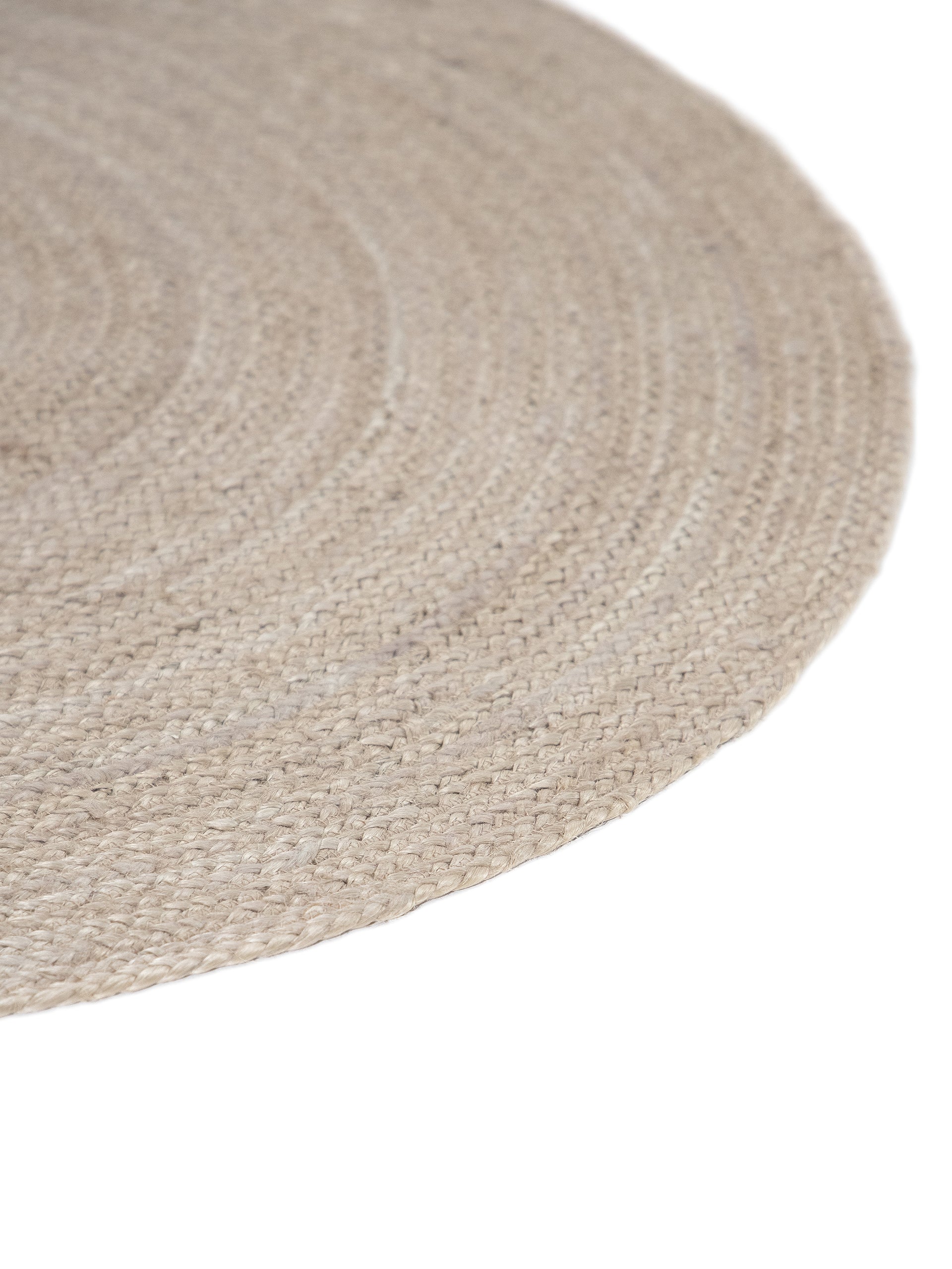 Juteteppich Nele Rund Taupe in taupe aus sisal/jute