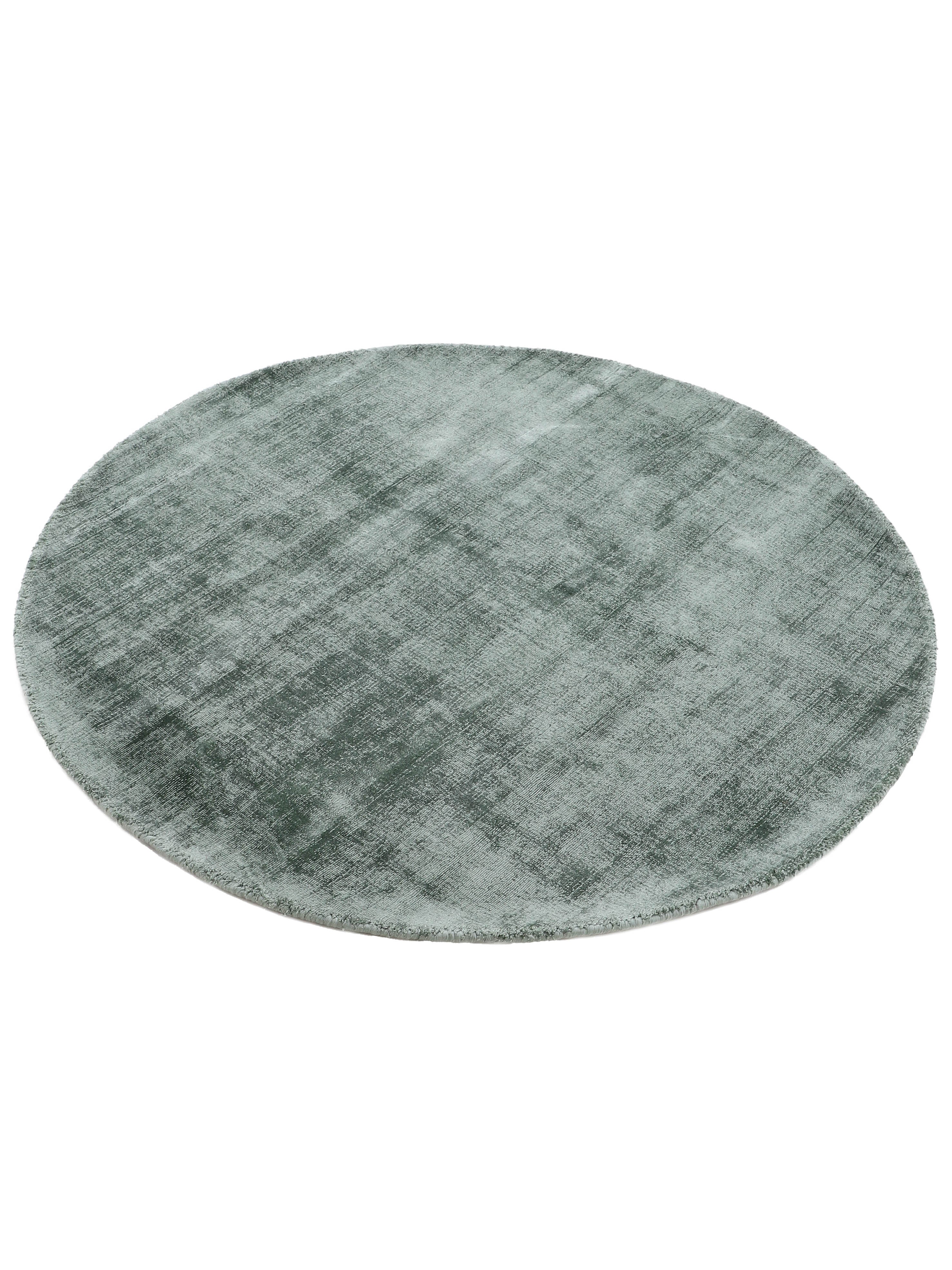 Viskoseteppich Rund Ava Mint in mint aus viskose
